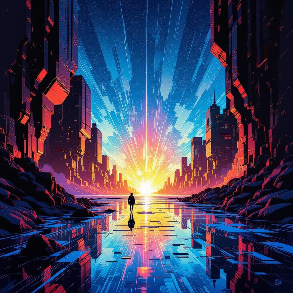 Frozen Entropy: A Luxurious Spectacle in Vivid Colors