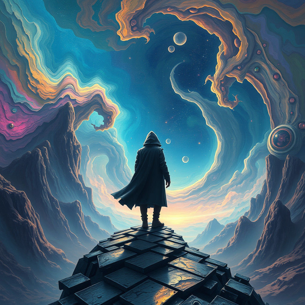 Stepping into Infinity: A Surreal Dreamscape