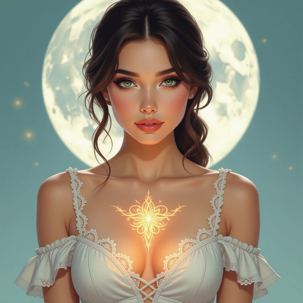 Glowing Scars in High-Contrast Comic Book Style