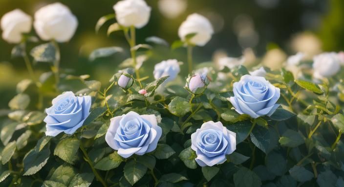blue roses