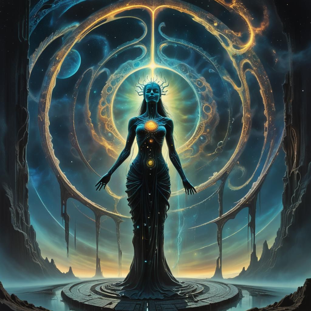 Cosmic Equinox: Mystical Being in Balance