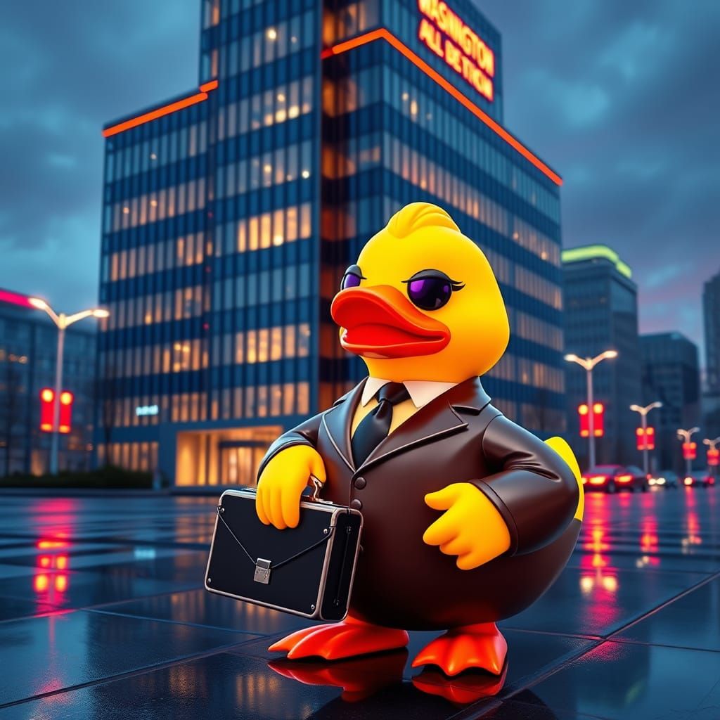 Future Executive Rubber Ducky in Futuristic Washington DC