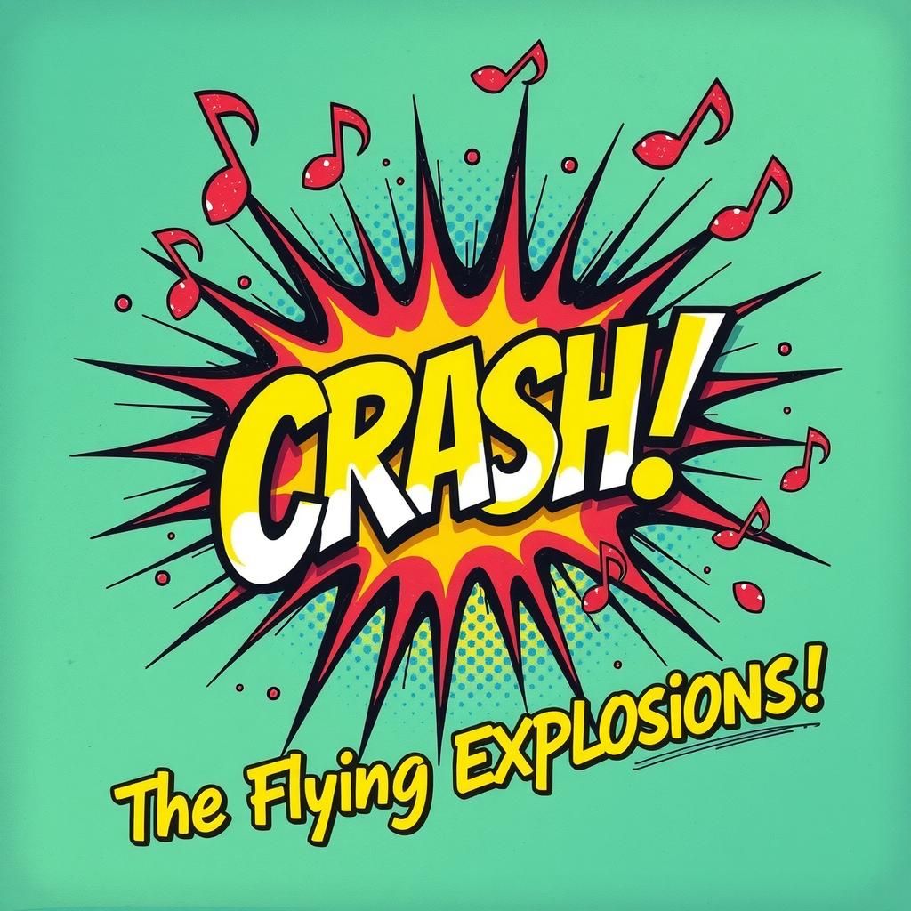 Pop Art Explosion Album Cover in Gouache Style