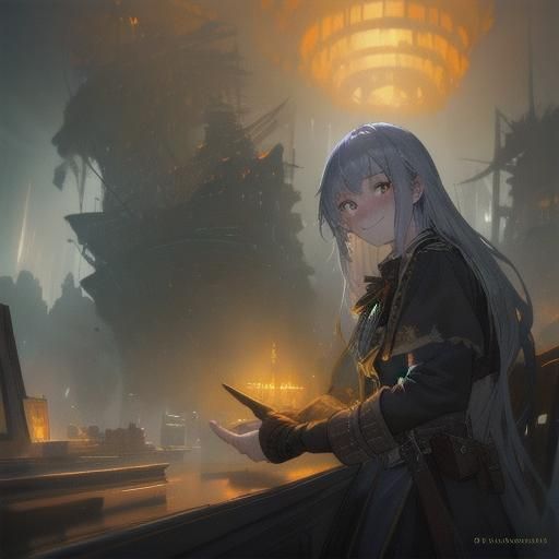 pirate captain cabin, 1 girl, 20 yers old slim female pirate captain, candelight, on pirate ship, frills, medium breast,...