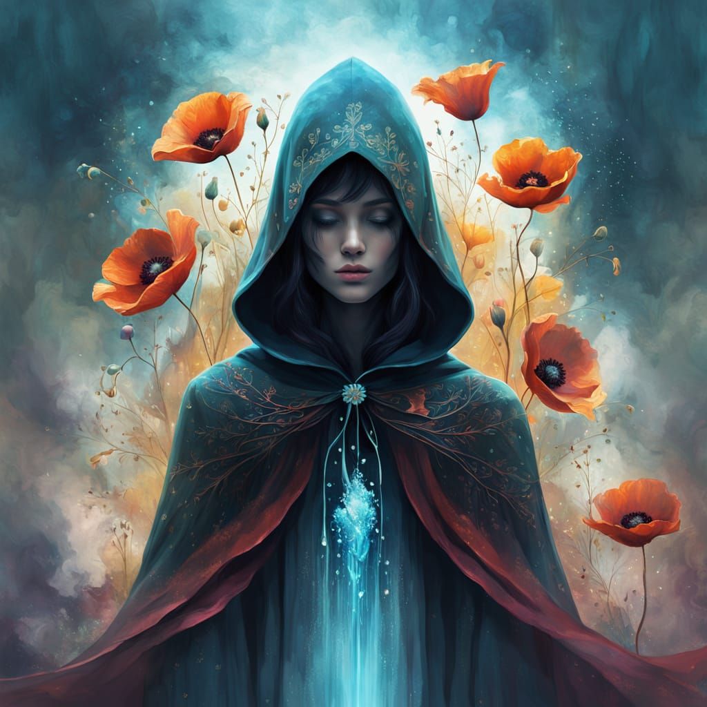Enigmatic Digital Avatar in Dreamy Fantasy Art