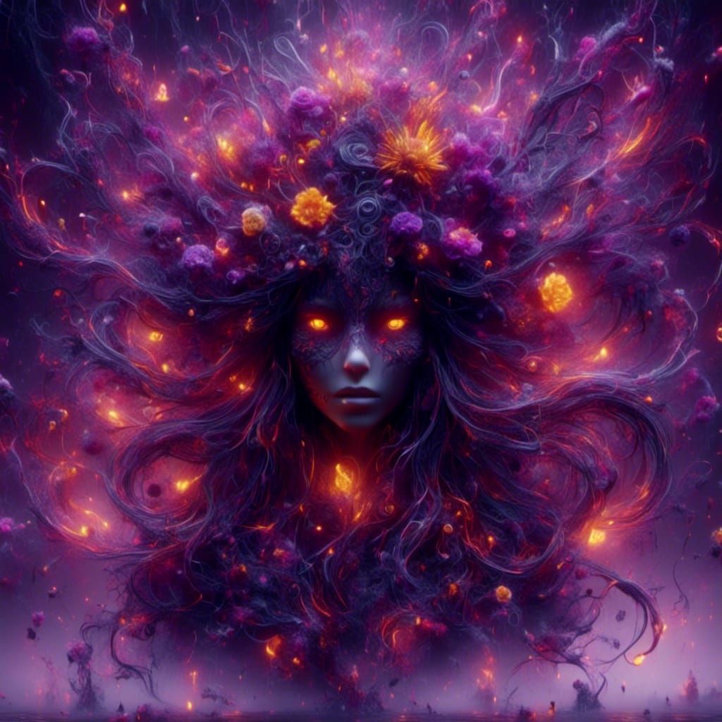 Eye Vines in Dark Fantasy Style