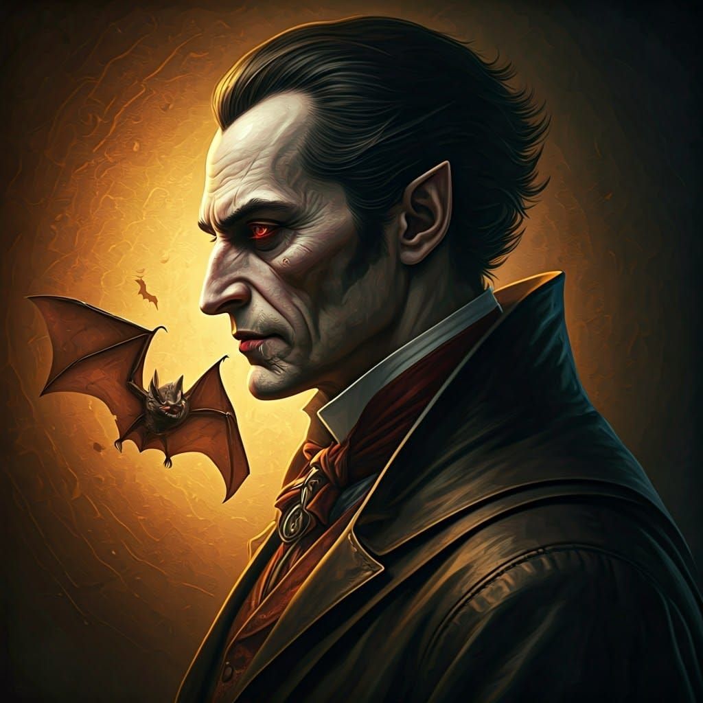 Vampire and Bat in Dark Realism