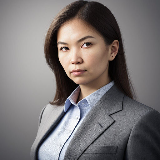 Serious Businesswoman Portrait in Warm Studio Lighting