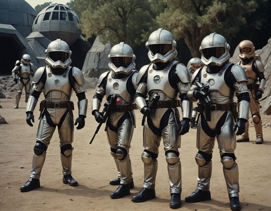 Spaceball troopers posing for a photograph.