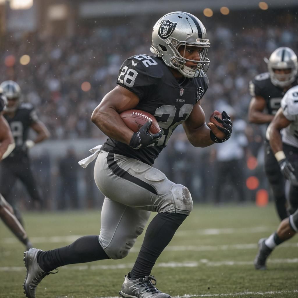 Raiders Running Back in Photorealistic Detail