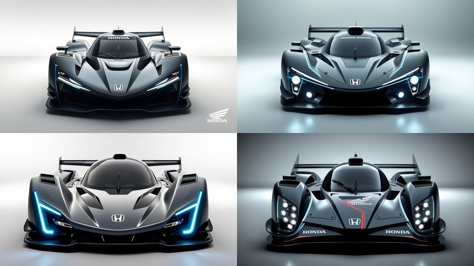 Futuristic HONDA GTP Race Car in Carbon Fiber