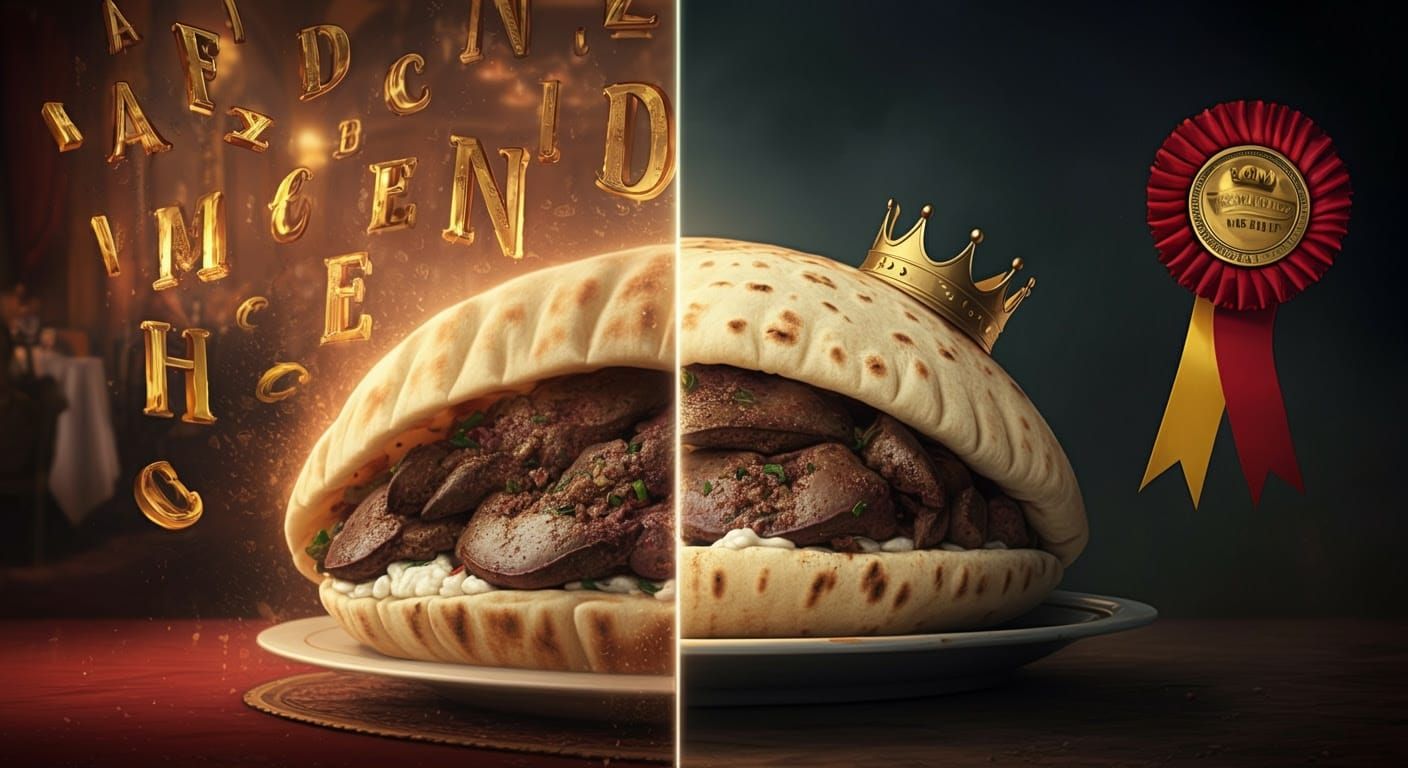 Realistic Digital Comic Split Scene: Humorous Restaurant Con...