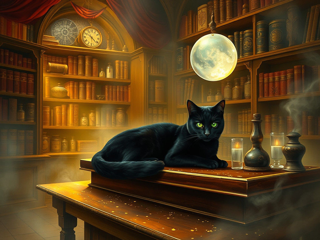 Mystical Magic Shop Interior in Surrealist Style