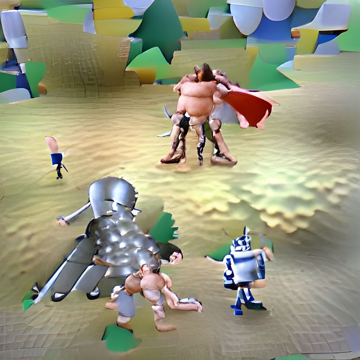 David and Goliath: Small Man Defeats Armored Giant