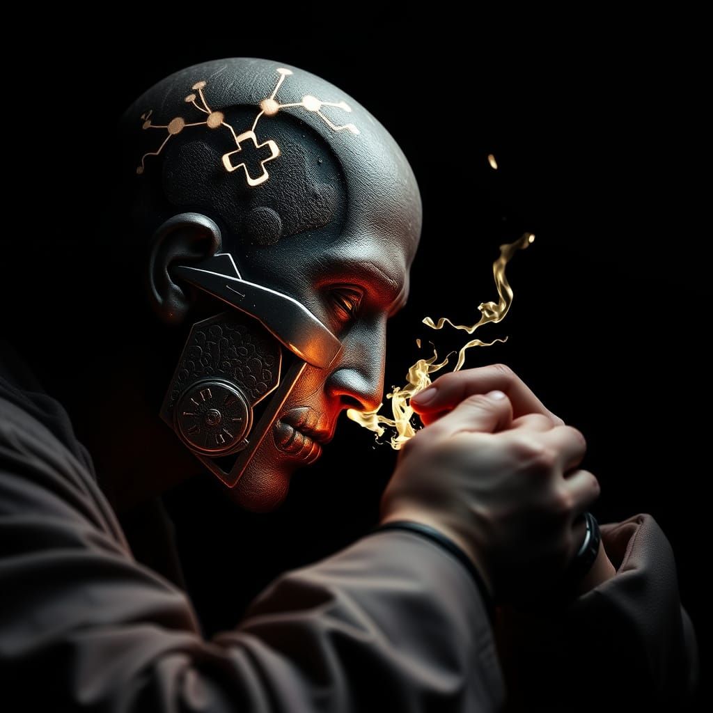 Surreal Digital Art Depicting Mindmap Concepts