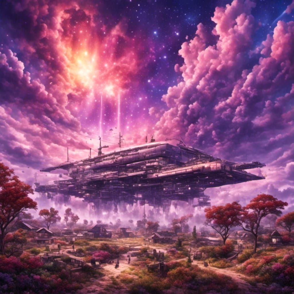 Sad Sky in Hyperreal Style