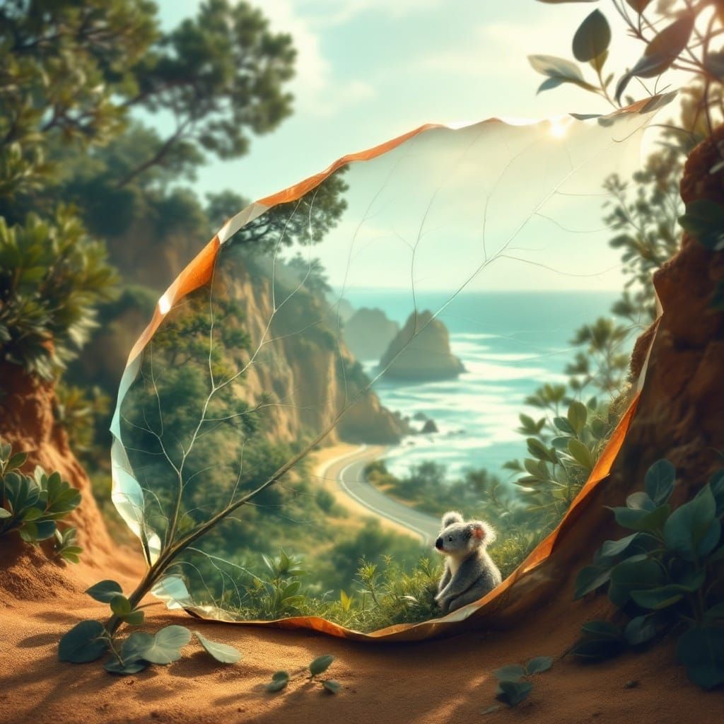 Dreamscapes Within Delicate Eucalyptus Leaves in Australia's...