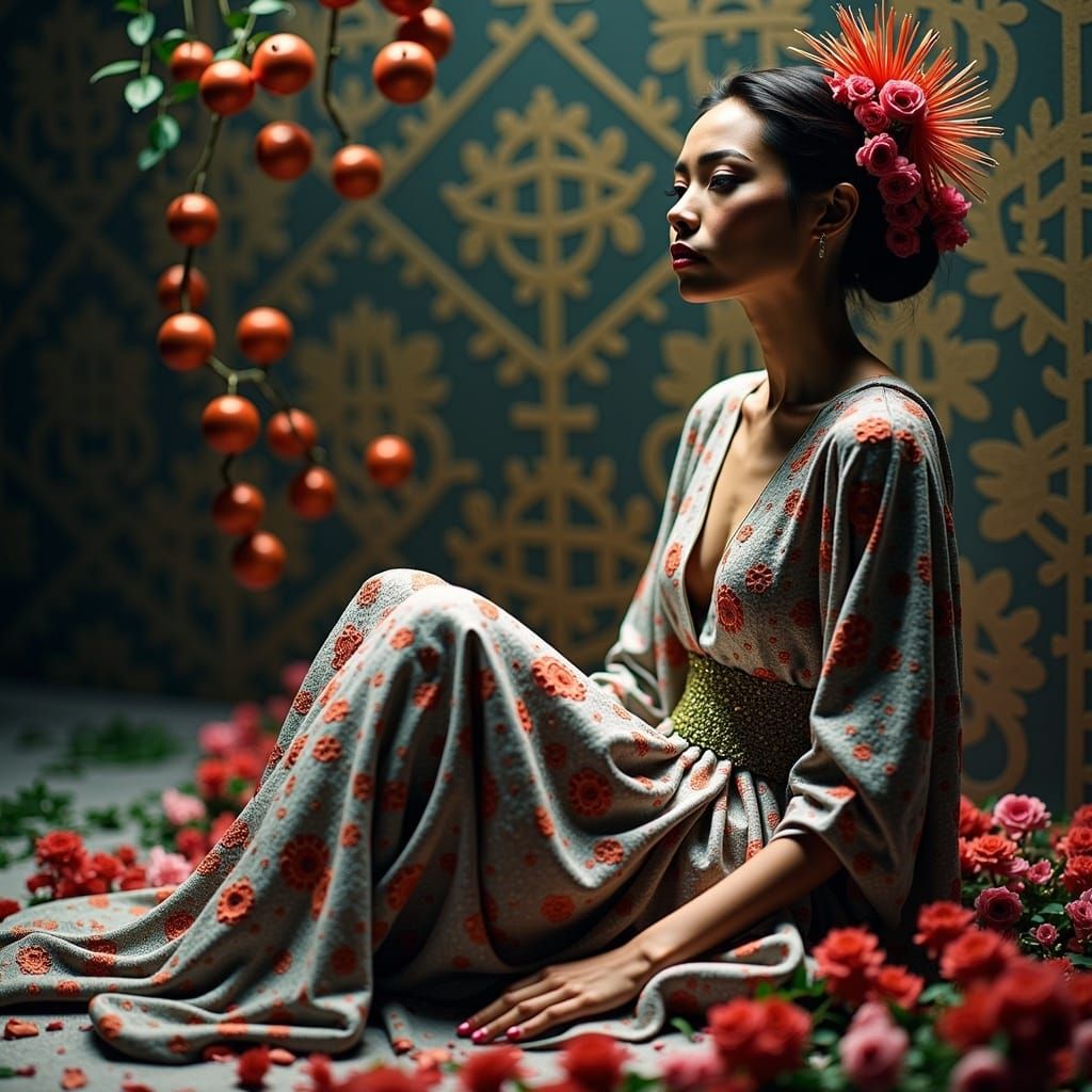 Shangri-La Princess: Bauhaus Magazine Cover in Chiaroscuro