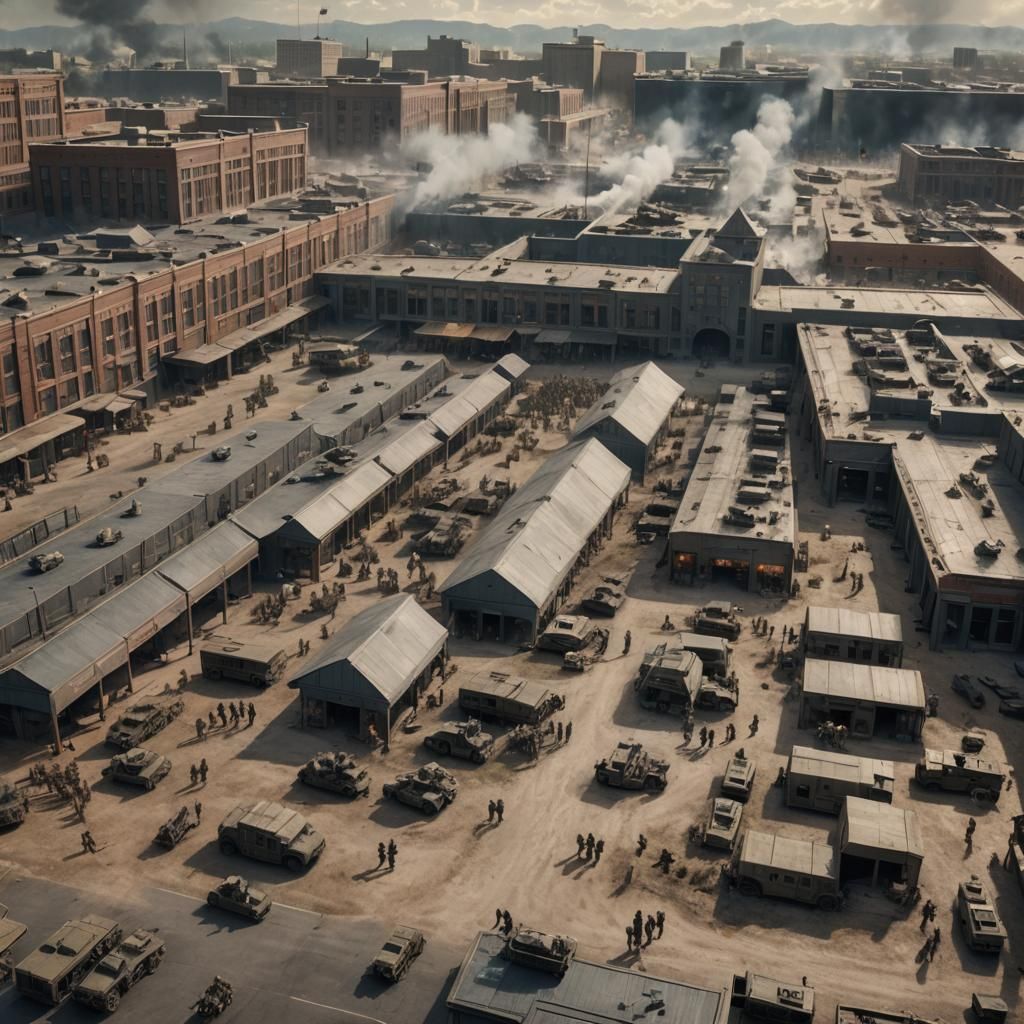 A basic military training camp being operated out of a mega ...