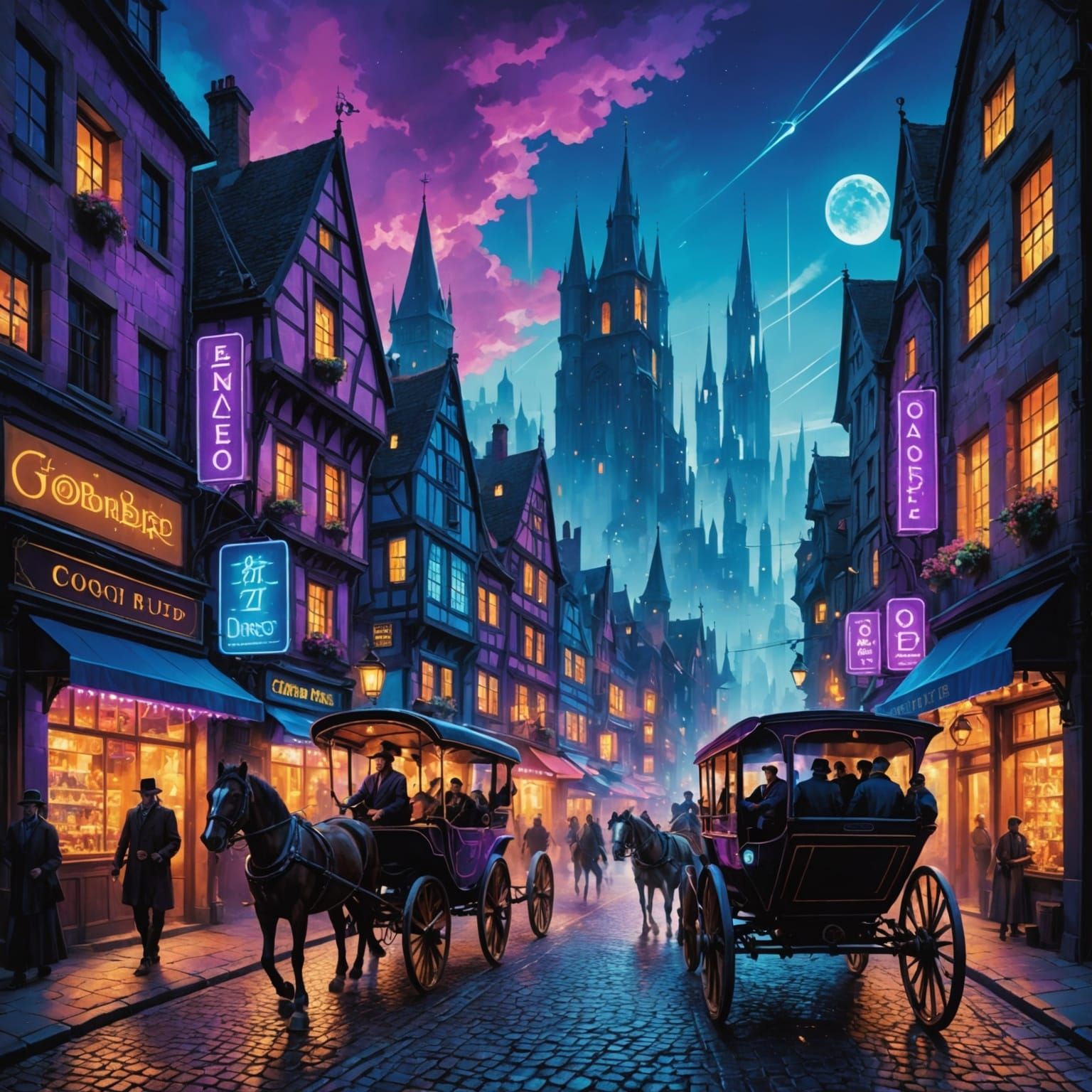 Time Travel: Futuristic City Meets Medieval Village