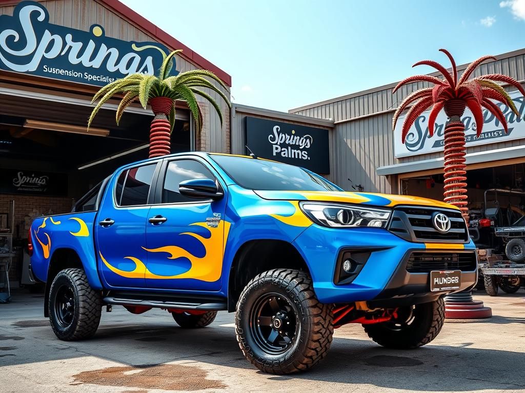 Custom Toyota Hilux at Springs Automotive Workshop