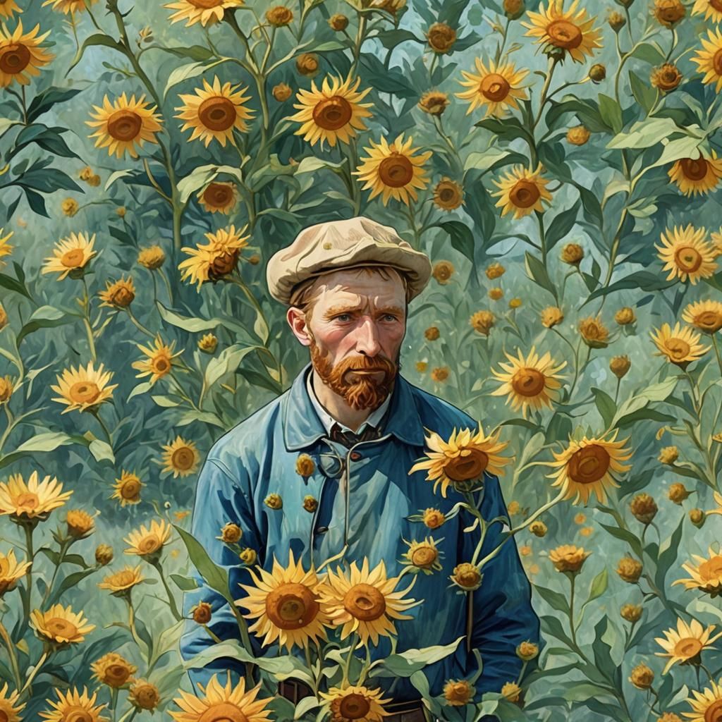 Farmington Hills, Michigan in Van Gogh Watercolor Style