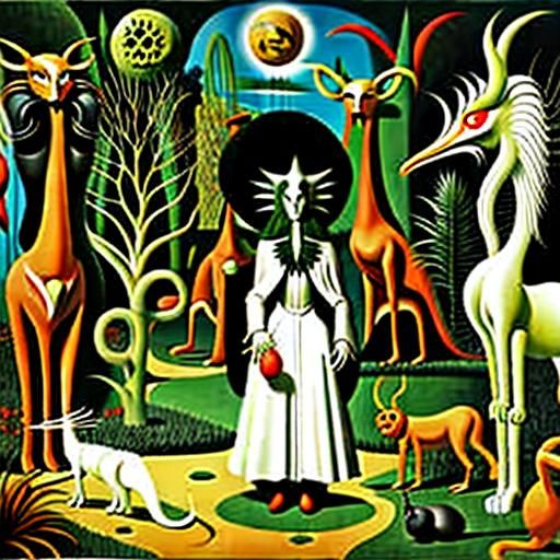 Surreal Garden in Vivid Contrasting Colors