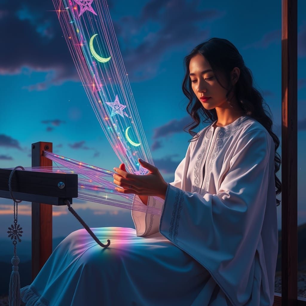 Dream Weaver at Twilight Loom: Fantasy Art