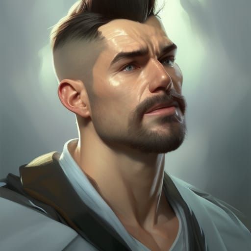 Detailed Portrait of Gaston in Splash Art Style
