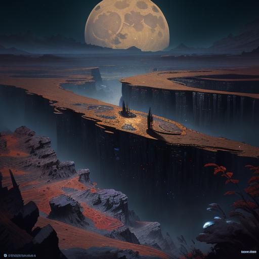 Le Voyage Dans la Lune: Detailed Matte Painting