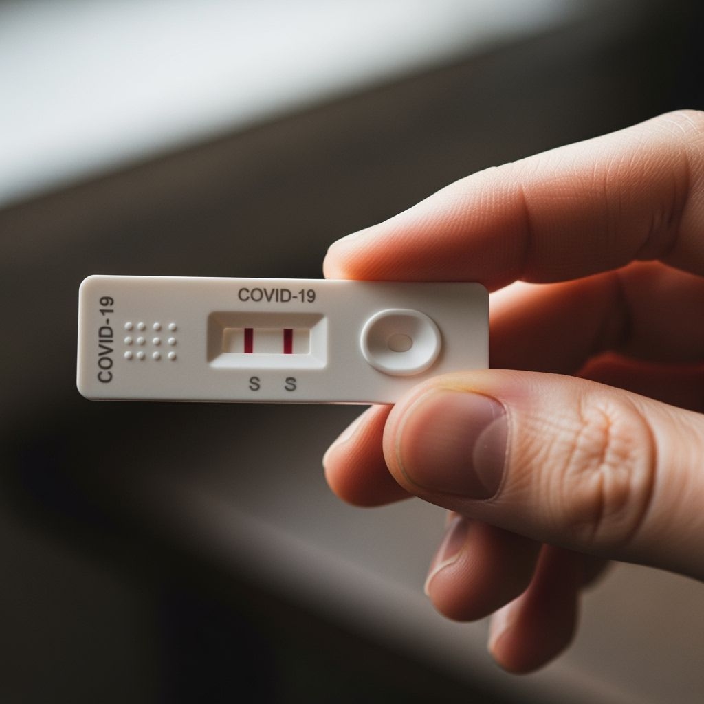 Positive COVID-19 Test Result Close-Up
