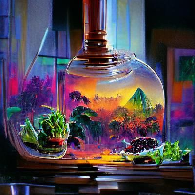 Vibrant Terrarium: Oil Painting by James Gurney