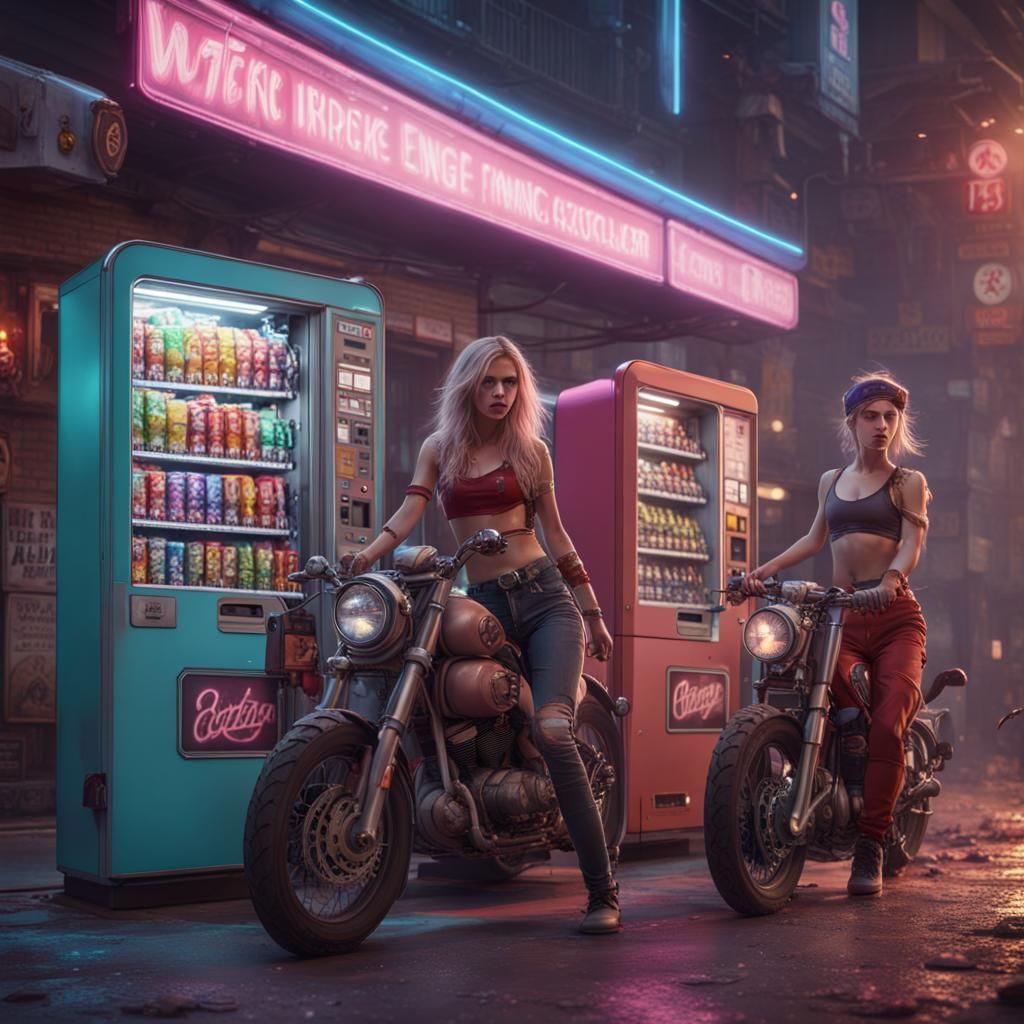 Motorcycle Gang of Vending Machine Enchantresses