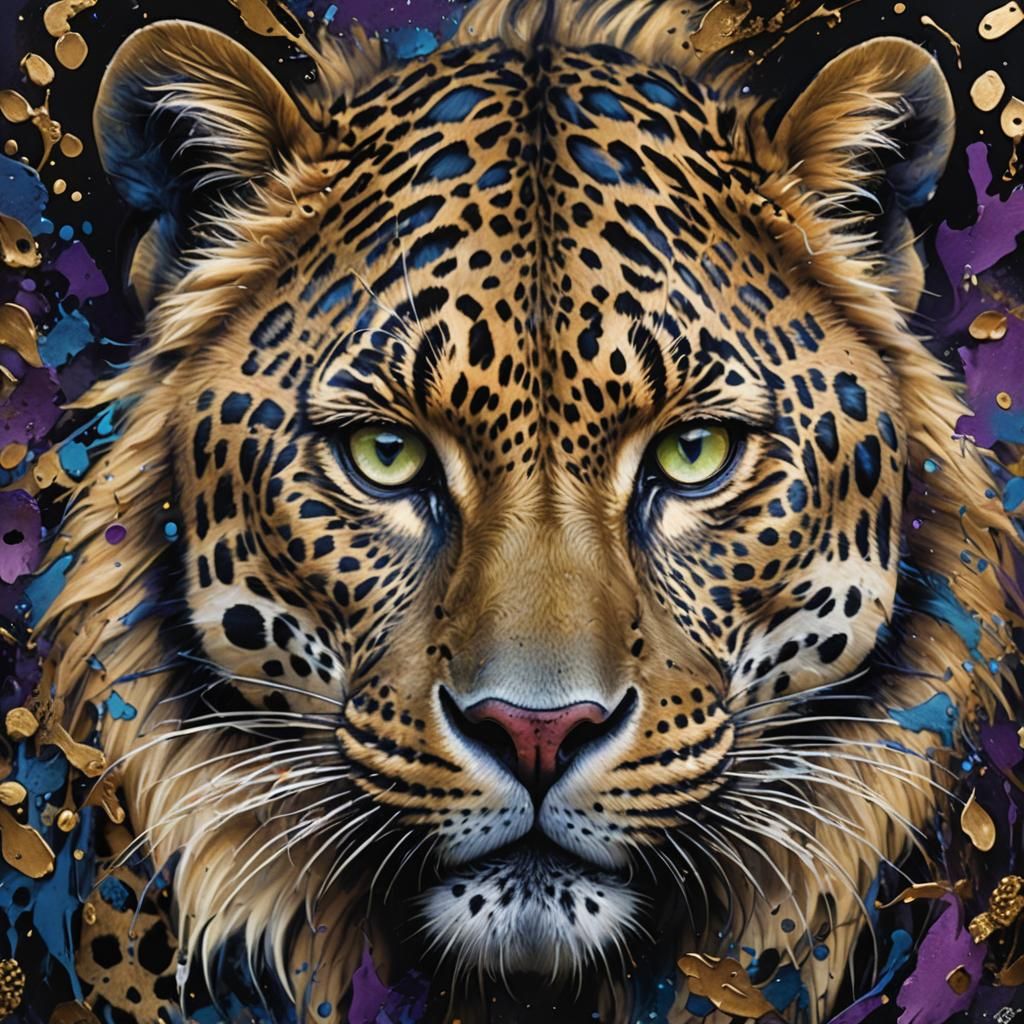 Hybrid Predator's Eye: Hyperrealistic Fantasy Concept Art