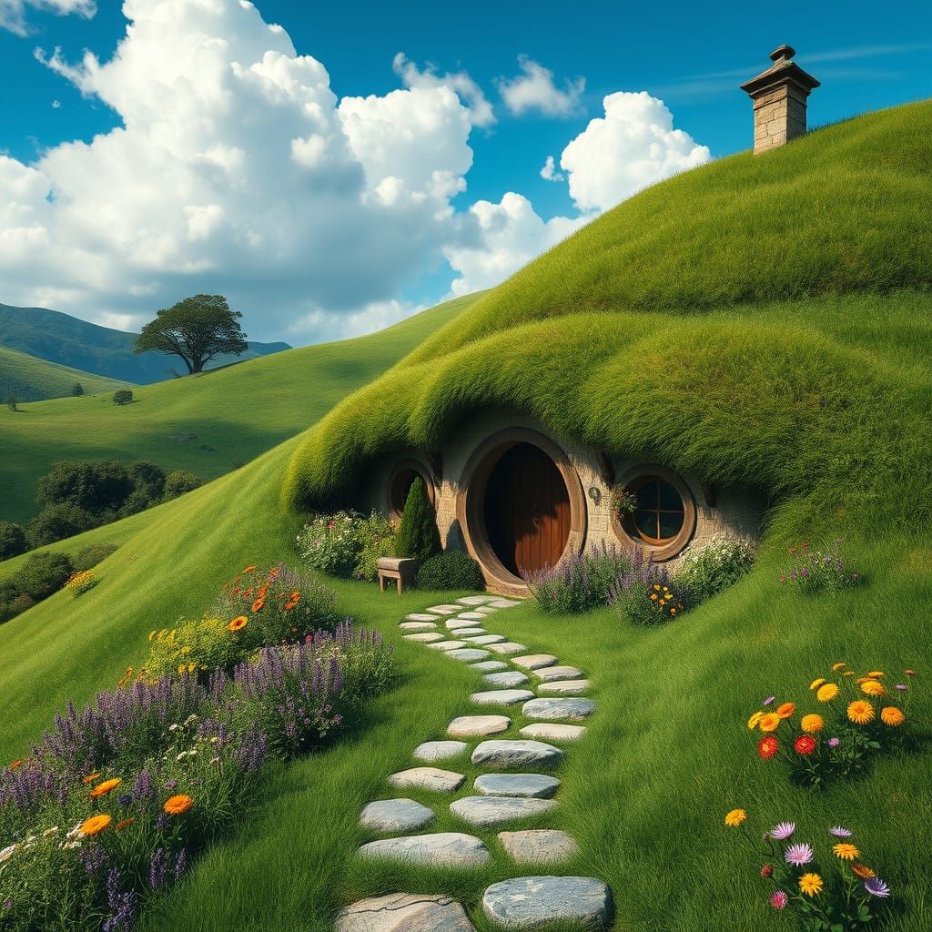 Whimsical Hobbit House in Enchanted New Zealand Landscape