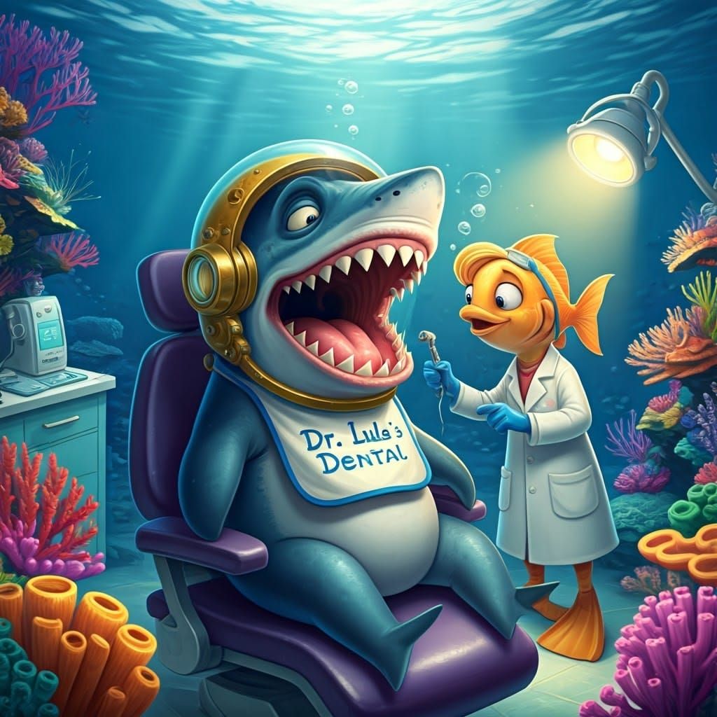 shark at the dentist