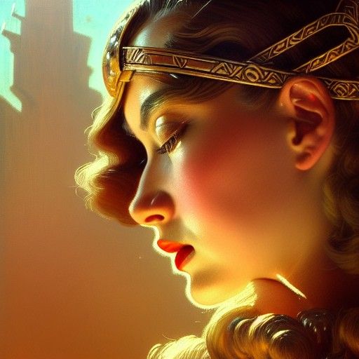 1950s Viking Digital Painting