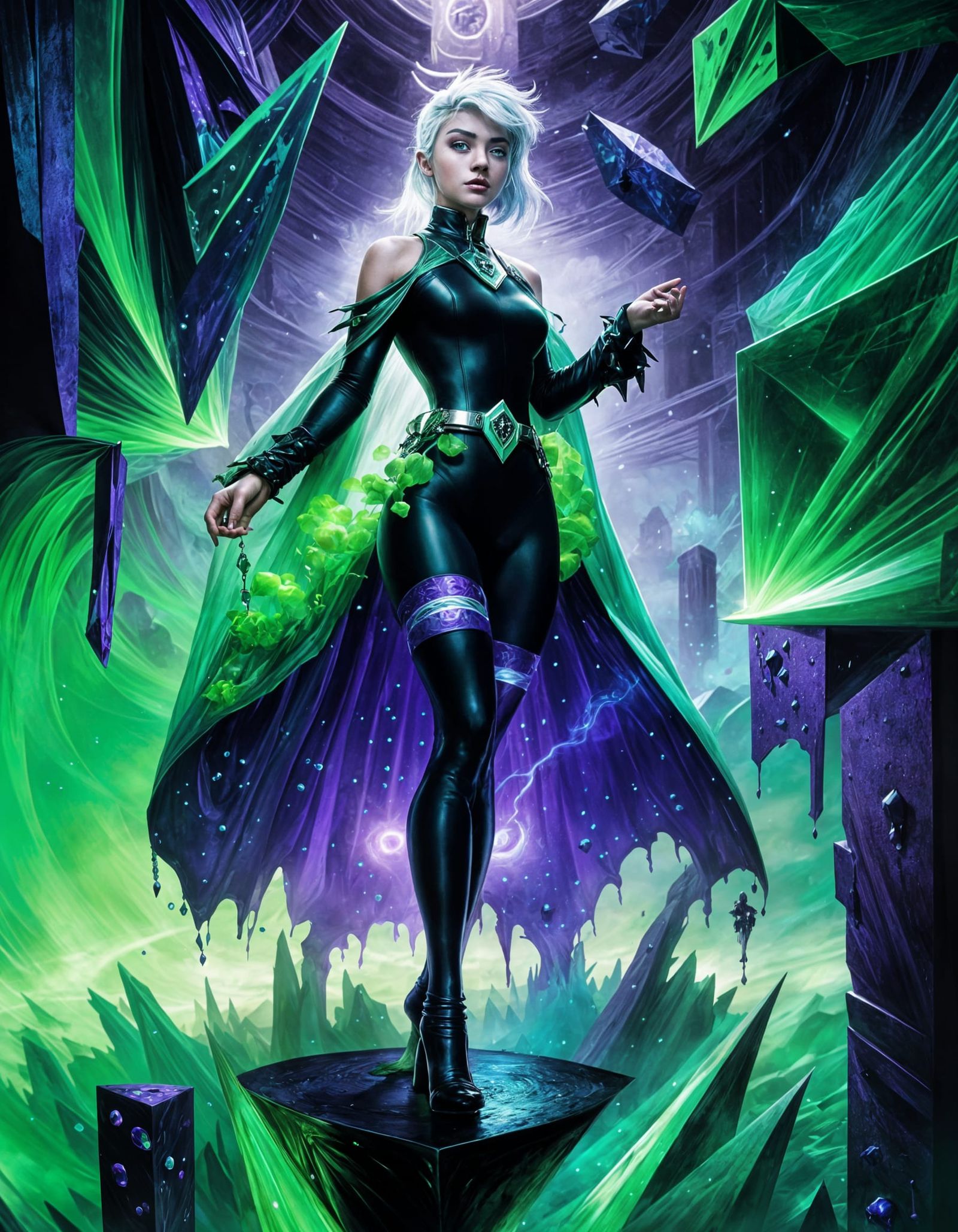 Jade Phantom in Graffiti Art Style