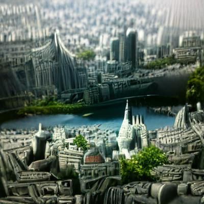 Detailed Matte Painting of a Cityscape