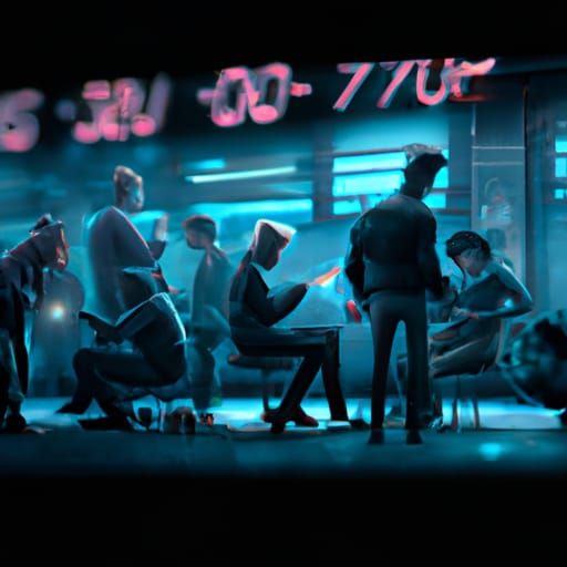 University Smokers in Cyberpunk Style