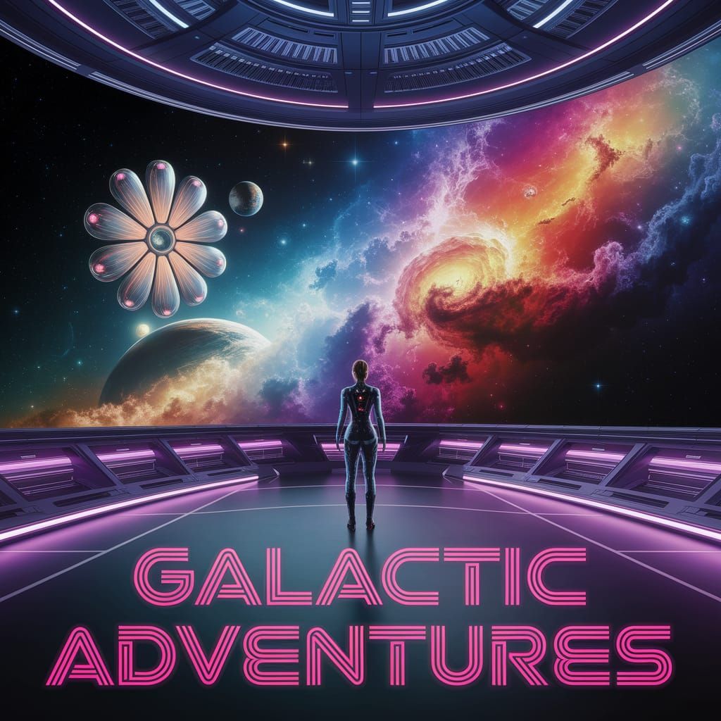 Futuristic Space Explorer Discovers Celestial Wonders