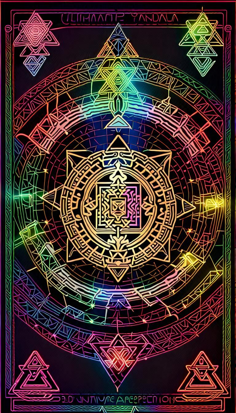 Sacred Geometry Mandala Variations in Fractal Art