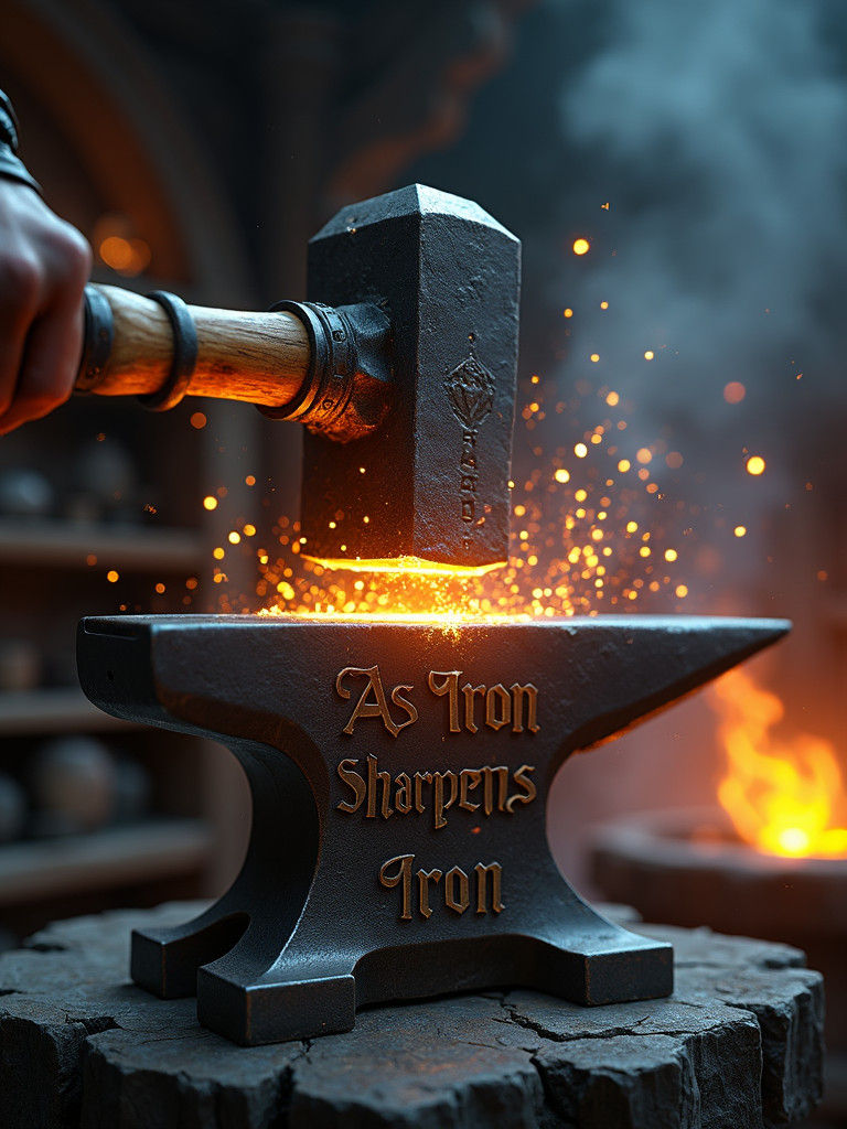 Forging a Sword: Medieval Hammer Sparks
