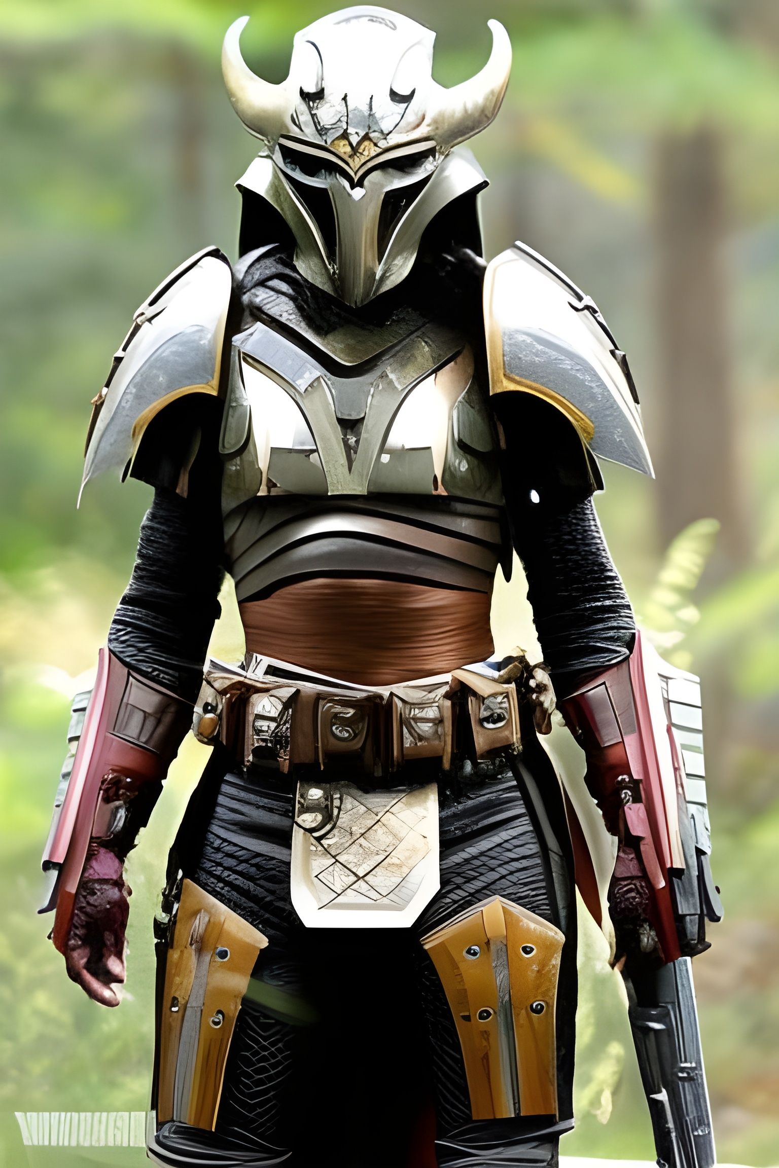 Bronze Mandalorian Predator Knight on Yautja Prime