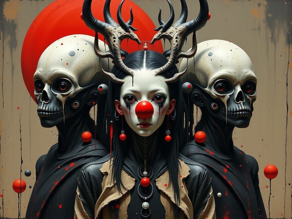 Alien Tribal Ritual Masks Concept Art