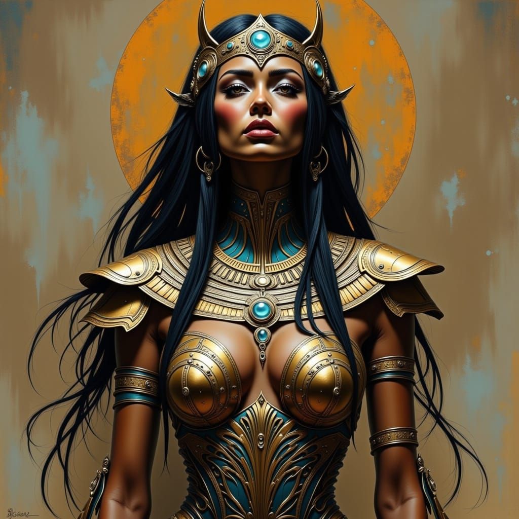 Cyborg Egyptian High Priestess Portrait