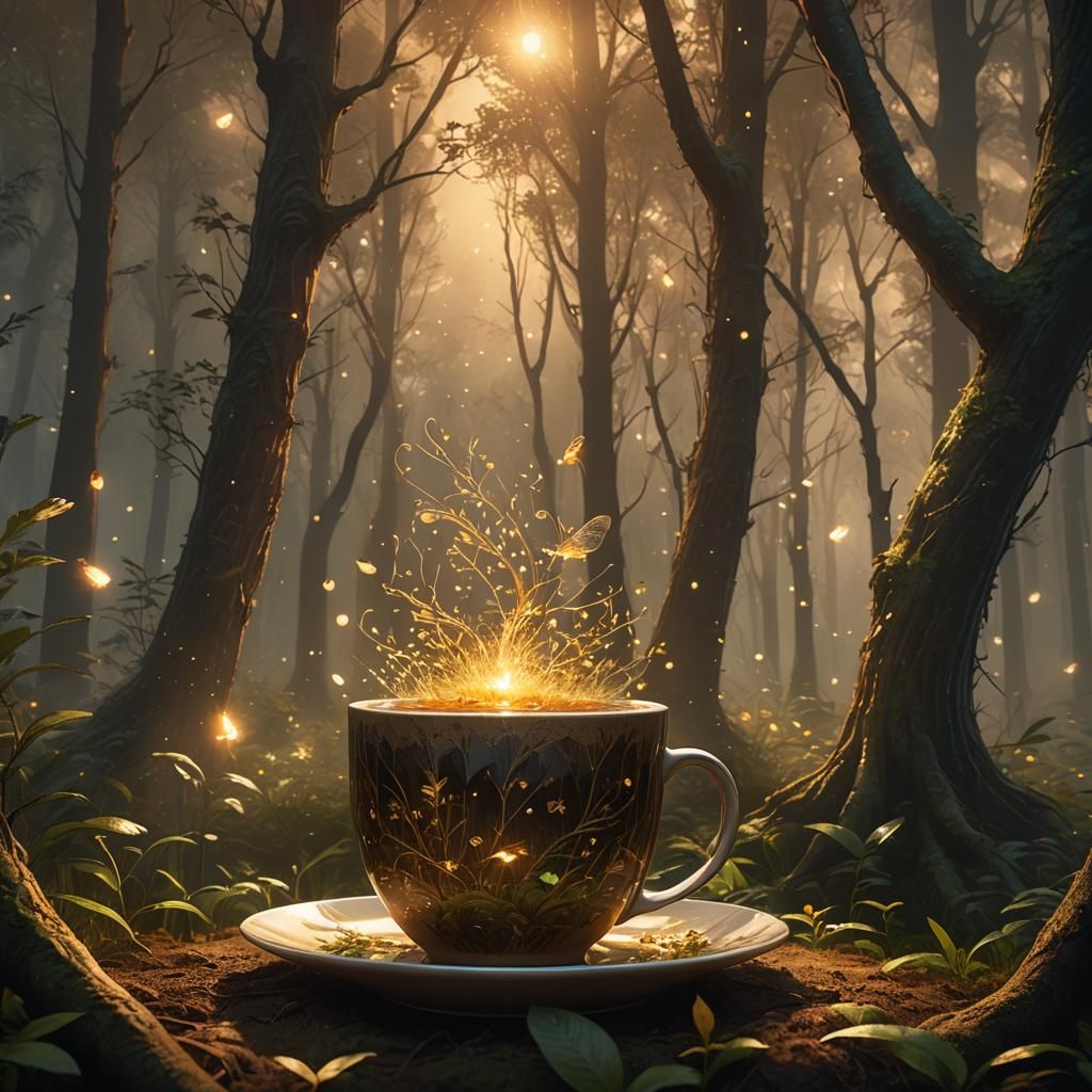 Forest in Teacup: Detailed Matte Painting