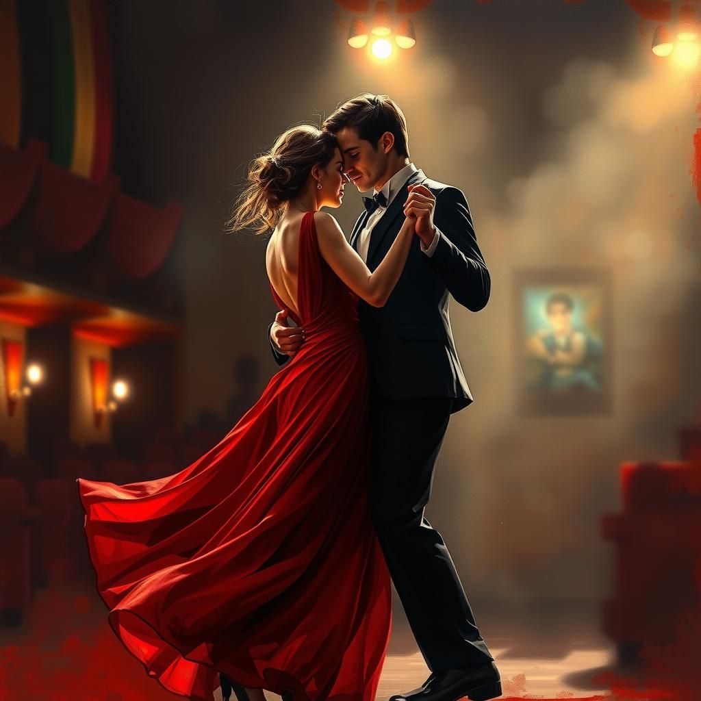Passionate Tango Dance in Expressive Realism Style