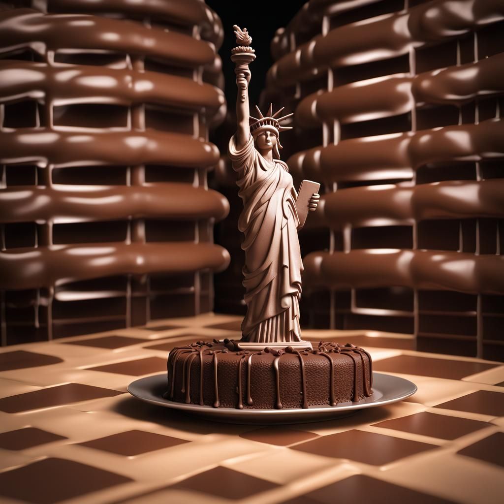 Chocolate Cake Statue of Liberty in Unreal Engine