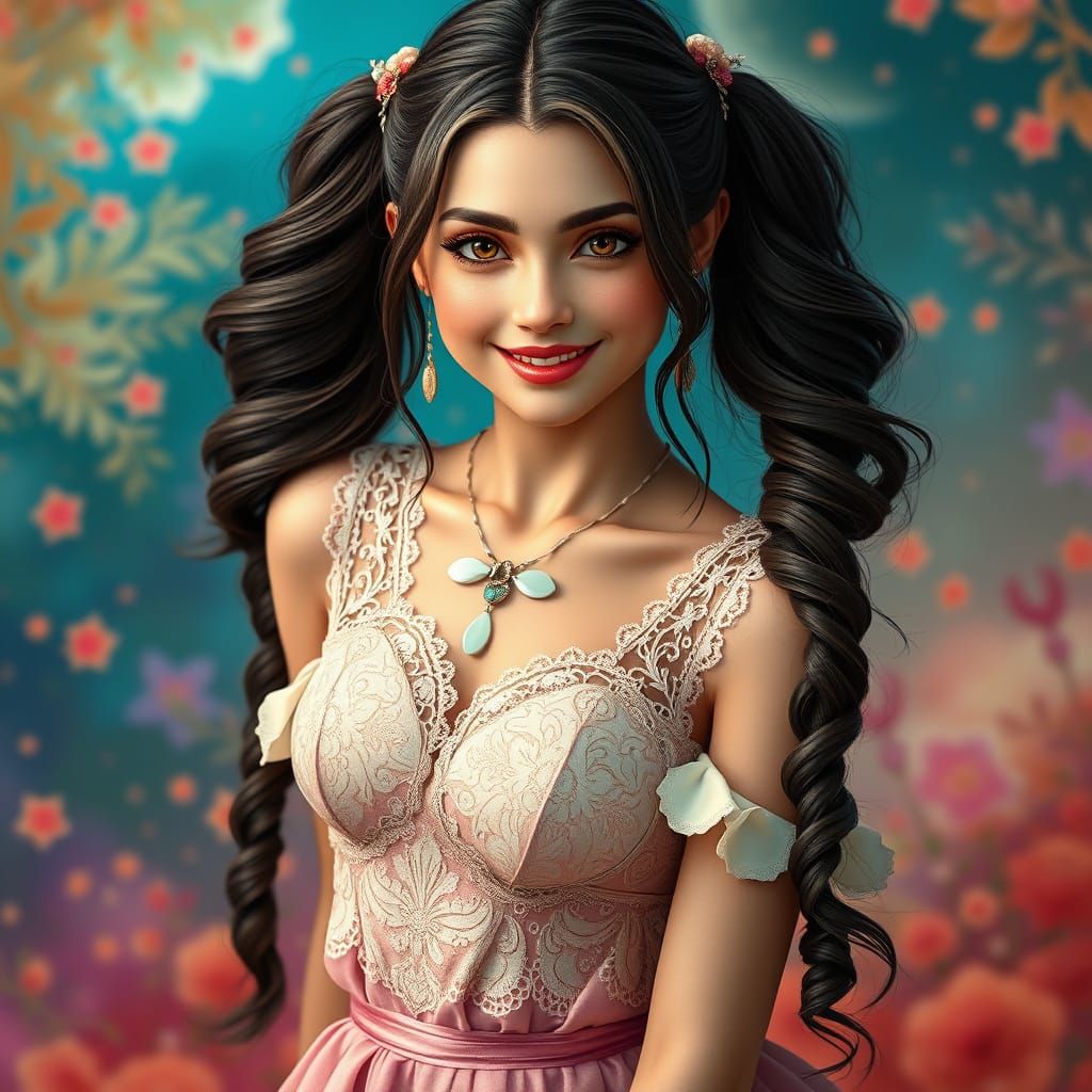 Whimsical Fairy with Dreamlike Backdrop